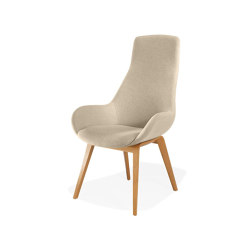 Lupino armchair wooden four-legged frame | Chairs | Kusch+Co