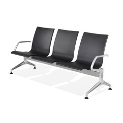 Terminal 2-seater, 3-seater, 4-seater bench, PU seat shells | Benches | Kusch+Co