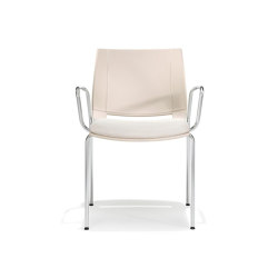 uni_verso chair on 4 metal legs, plastic seat shell | Chairs | Kusch+Co