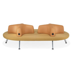 V-Travel bench with central back | Seating islands | Kusch+Co