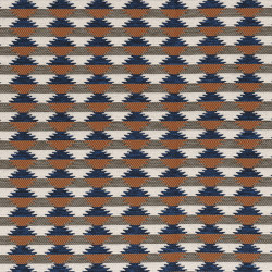 MOKI BLEU ORANGE BRULE | Upholstery fabrics | Casamance