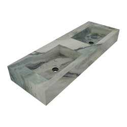 Courchevel Wall Mounted Double Bowl Wash Basin | Wash basins | BAGNODESIGN
