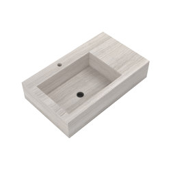 St.Moritz Wall Mounted Or Countertop Wash Basin Left Hand Bowl | Wash basins | BAGNODESIGN