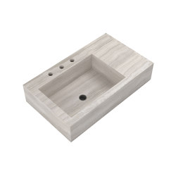St.Moritz Wall Mounted Or Countertop Wash Basin Left Hand Bowl | Wash basins | BAGNODESIGN