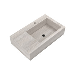St.Moritz Wall Mounted Or Countertop Wash Basin Right Hand Bowl | Wash basins | BAGNODESIGN