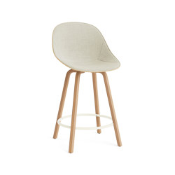 Mat Bar Chair 65 cm Front Upholstery Hemp Beech/Cream | Bar stools | Normann Copenhagen