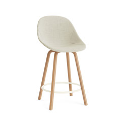 Mat Bar Chair 65 cm Full Upholstery Beech/Cream | Bar stools | Normann Copenhagen