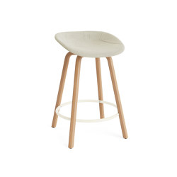 Mat Barstool 65 cm Full Upholstery Beech/Cream | Bar stools | Normann Copenhagen