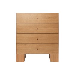 Kuben Drawers 1x4 - Natural Oak Veneer | Cabinets | ferm LIVING