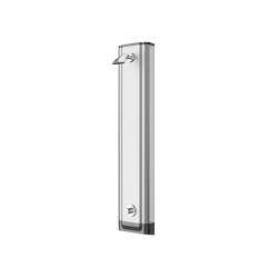 F3S shower panel made of stainless steel with waterfall shower | Shower controls | KWC Professional
