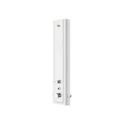 F5E-Therm shower panel made of MIRANIT with diverter between overhead shower and hand shower | Shower controls | KWC Professional