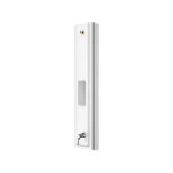 F5L-Therm shower panel made of MIRANIT with shower gel shelf | Shower controls | KWC Professional