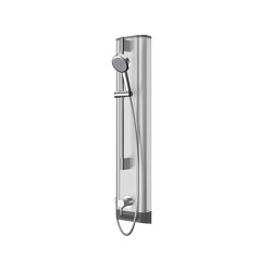 F5L-Therm stainless steel shower panel with hand shower fitting | Shower controls | KWC Professional