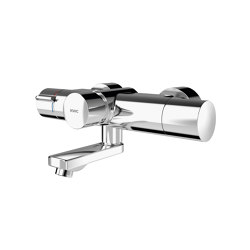 F5S Therm self-closing thermostatic wall-mounted mixer with pre-fitted hygiene unit | Wash basin taps | KWC Professional