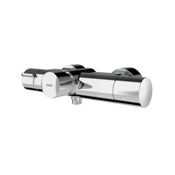 F5S-Therm self-closing thermostatic wall-mounted mixer with hand shower connection and pre-fitted hygiene unit | Shower controls | KWC Professional