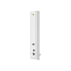 F5S-Therm shower panel made of MIRANIT with diverter between overhead shower and hand shower | Shower controls | KWC Professional