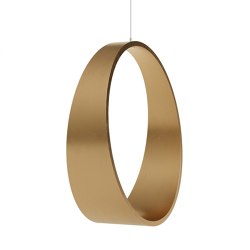Circleswing N.2 Wooden Hanging Chair Swing Seat - in gold colour gilding liquid⎥indoor | Swings | Iwona Kosicka Design