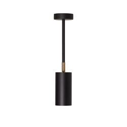 Joey Spot with Cup - Large - Black/Brass (Height 410mm) | Suspended lights | RUBN 