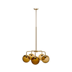 Lord 5 Chandelier - Brass/Brown (Height 950-1525mm) | General lighting | RUBN 