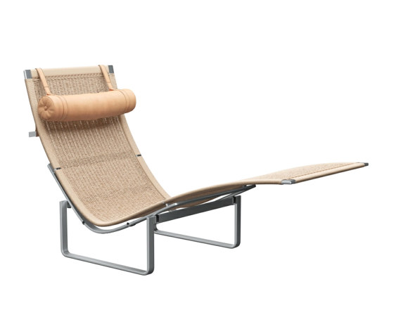 PK24™ | Lounge chair | Wicker | Satin brushed stainless spring steel base | Chaise longues | Fritz Hansen