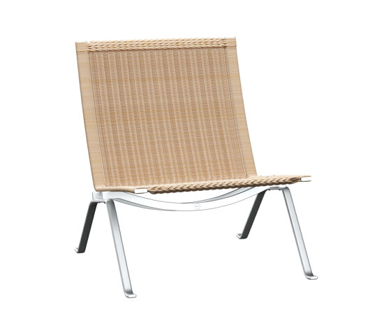 PK22™ | Lounge chair | Wicker | Satin brushed staineless spring steel base | Sillones | Fritz Hansen