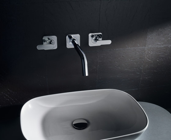 AXOR Citterio 3-Hole Basin Mixer for concealed installation with escutcheons and spout 226mm DN 15 wall mounting | Wash basin taps | AXOR
