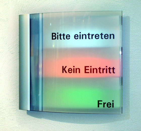 Doorplate with LED change indicator STFB | Pictogrammes / Symboles | Meng Informationstechnik