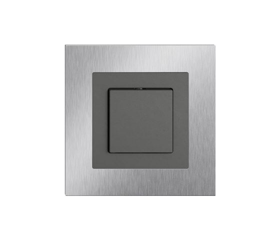 EDIZIO.liv prestige chrome steel grounded | Push-button switches | Feller