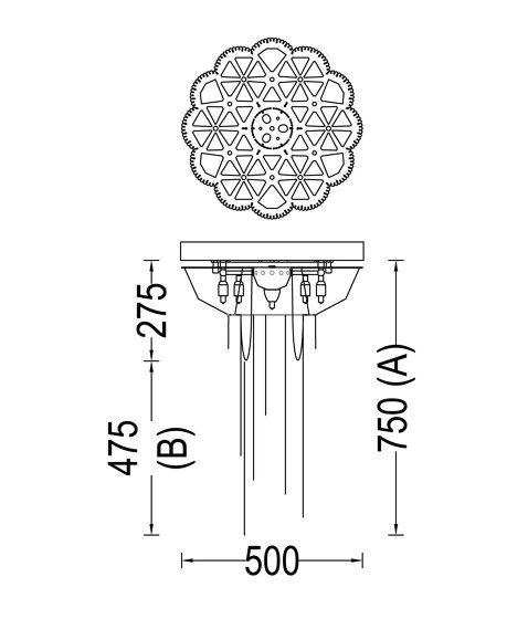 Flower of Life - 500 - ceiling mounted | Lampade plafoniere | Willowlamp