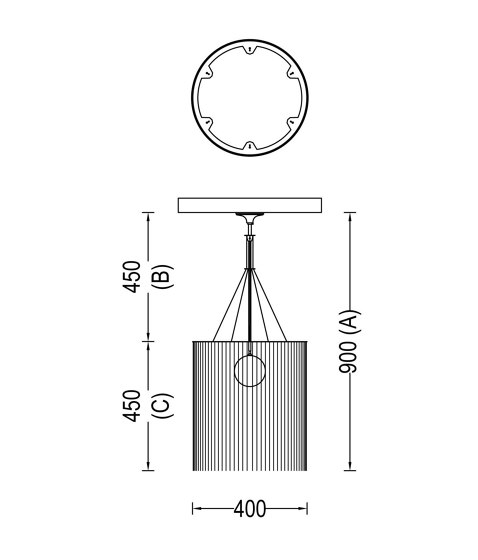 Circular Cropped 400 Pendant Lamp | Lámparas de suspensión | Willowlamp