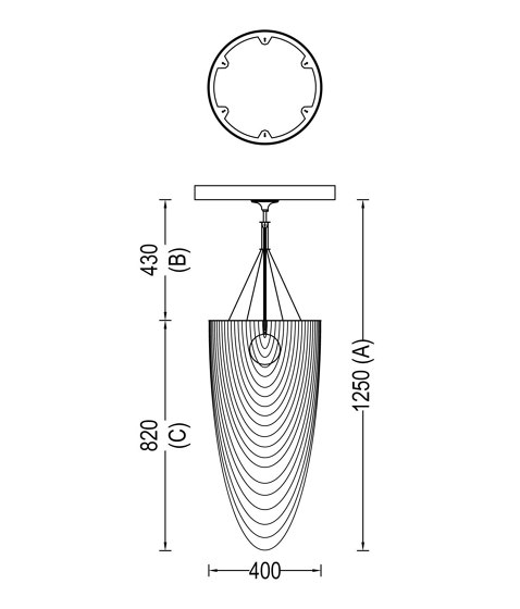 Circular Pod 400 Pendant Lamp | Lámparas de suspensión | Willowlamp