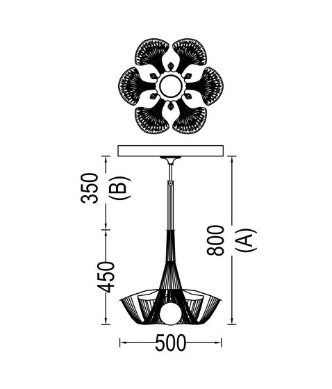 Moonflower - 500 | Lampade sospensione | Willowlamp
