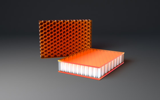 AIR-board® UV PC color | orange | Synthetic panels | Design Composite