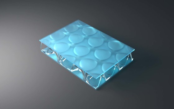 clear-PEP® UV satin electric blue | Lastre plastica | Design Composite