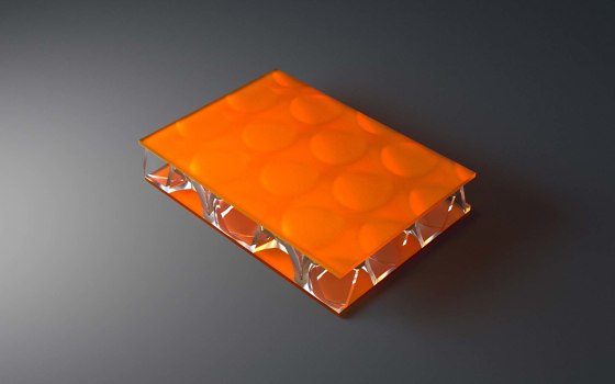 clear-PEP® UV satin orange | Kunststoff Platten | Design Composite