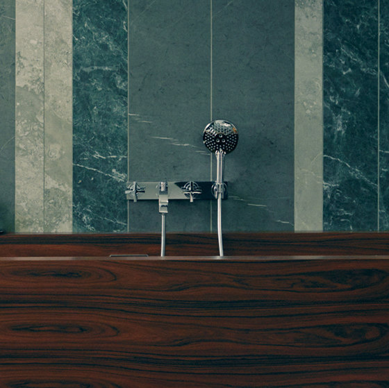 AXOR Citterio Set de finition pour mélangeur bain|douche 3 trous encastré Poignées croisillons avec plaque, | Robinetterie pour baignoire | AXOR