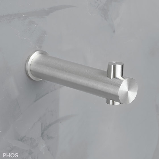 Gancio da parete di design di alta qualità in acciaio inox - lunghezza 10 cm | Portasciugamani | PHOS Design