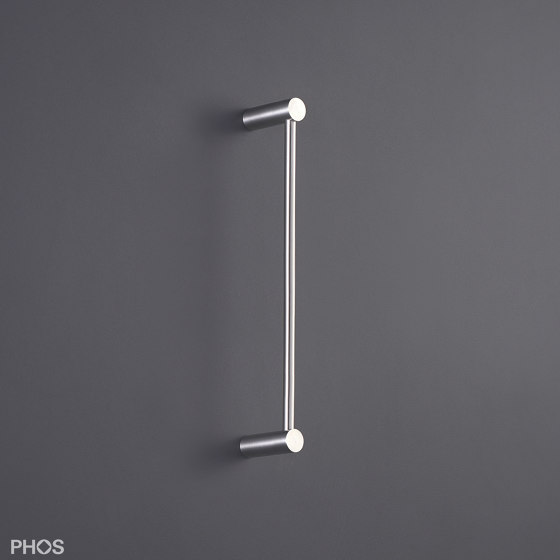 Poignée en forme d'étrier avec supports d'extrémité, tige de poignée Ø6 mm, 204 mm de long | Poignées de meuble | PHOS Design