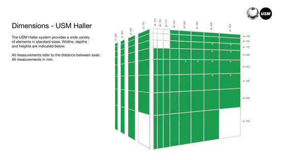USM Haller Storage | Steel Blue | Sideboards | USM