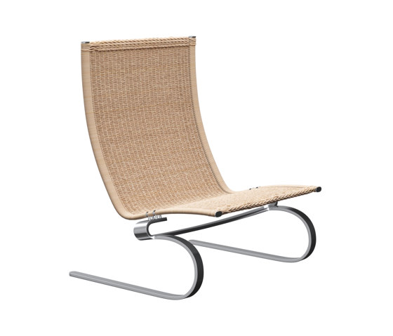 PK20™ | Lounge chair | Wicker | Matt chromed spring steel base | Sessel | Fritz Hansen