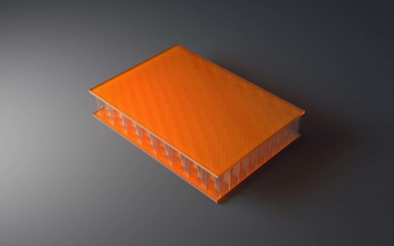 AIR-board® UV satin | orange | Synthetic panels | Design Composite