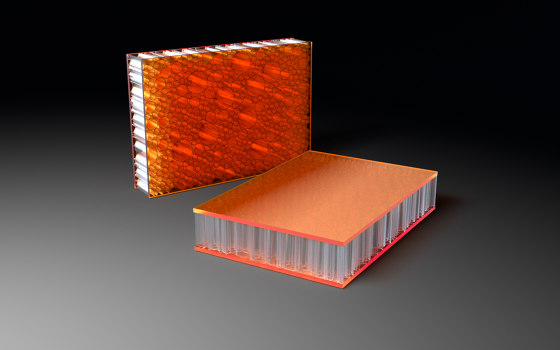 chaos AIR-board® UV PC color |orange | Synthetic panels | Design Composite