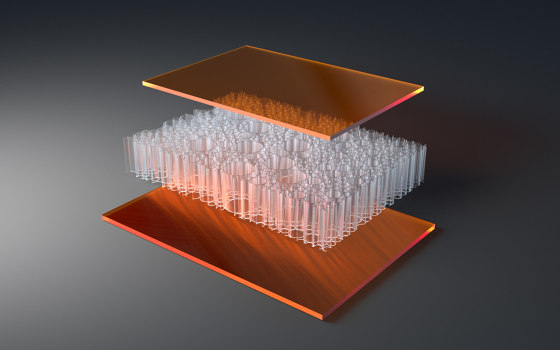 chaos AIR-board® UV PC color |orange | Synthetic panels | Design Composite