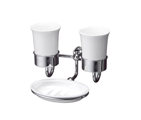 First Class Twin ceramic cup and soap dish holder | Soap holders / dishes | Devon&Devon