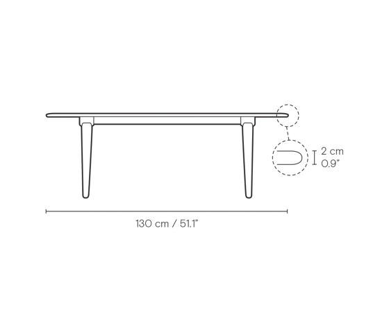 CH011 | Couchtische | 130x55 | Couchtische | Carl Hansen & Søn