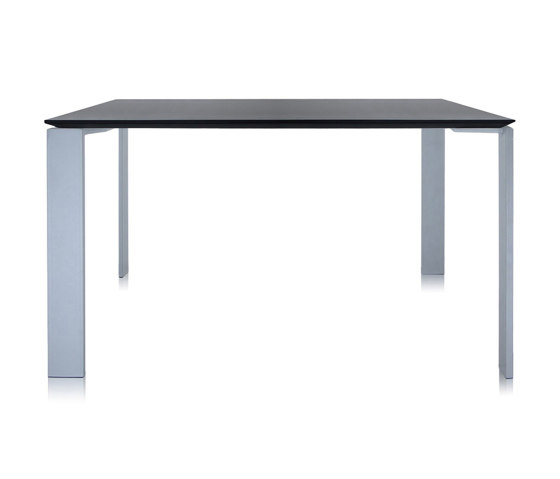 Four Soft Touch Quadrat Schwarz Struktur: Aluminium | Esstische | Kartell