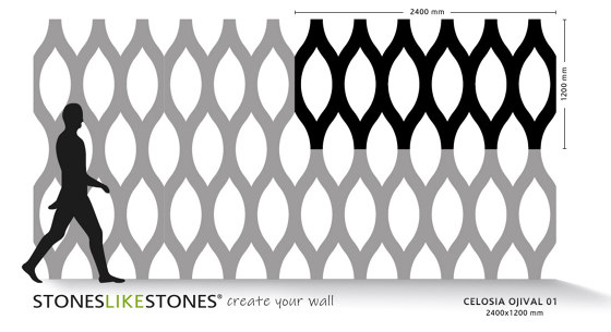 Celosias OJIVAL 01 | Paneles compuestos | StoneslikeStones