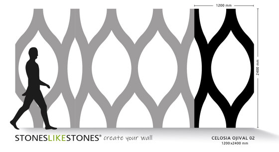Celosias OJIVAL 02 | Verbundwerkstoff Platten | StoneslikeStones