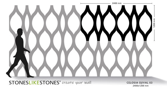 Celosias OJIVAL 03 | Verbundwerkstoff Platten | StoneslikeStones