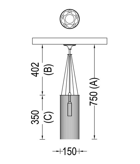 Circular Cropped 150 Pendant Lamp | Suspensions | Willowlamp